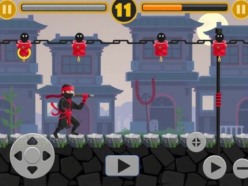 Nagpur Ninja game screenshot showing ninja character in action